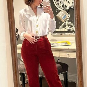 CORDUROY PANT BURNT ORANGE